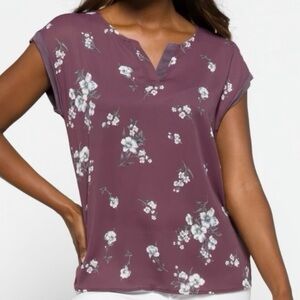 Papermoon Purple Floral Blouse Size Medium